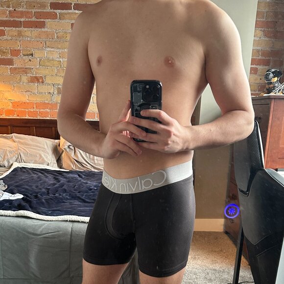 Calvin Klein Steel Men's Boxer Briefs (Black, Medium) - Picture 2 of 4